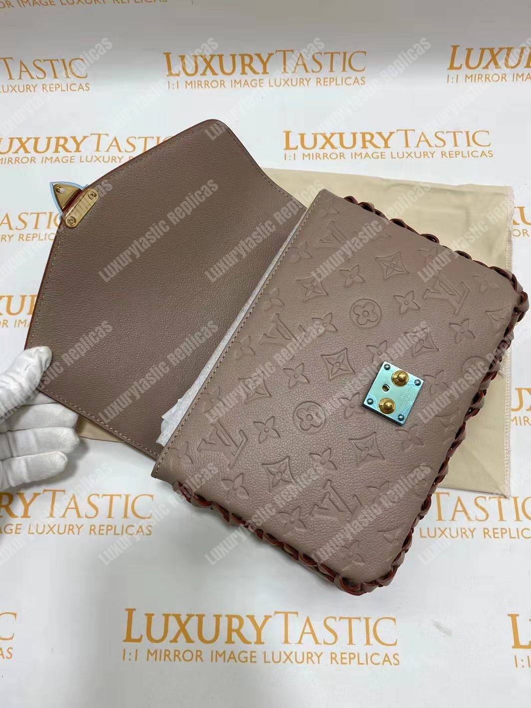 LV Pochette Metis Monogram Empreinte Leather Vison