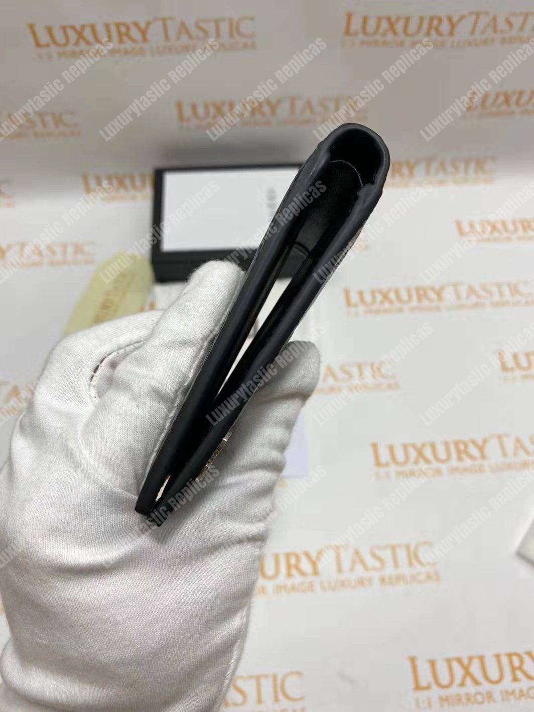 G*u*i signature wallet metal detail black