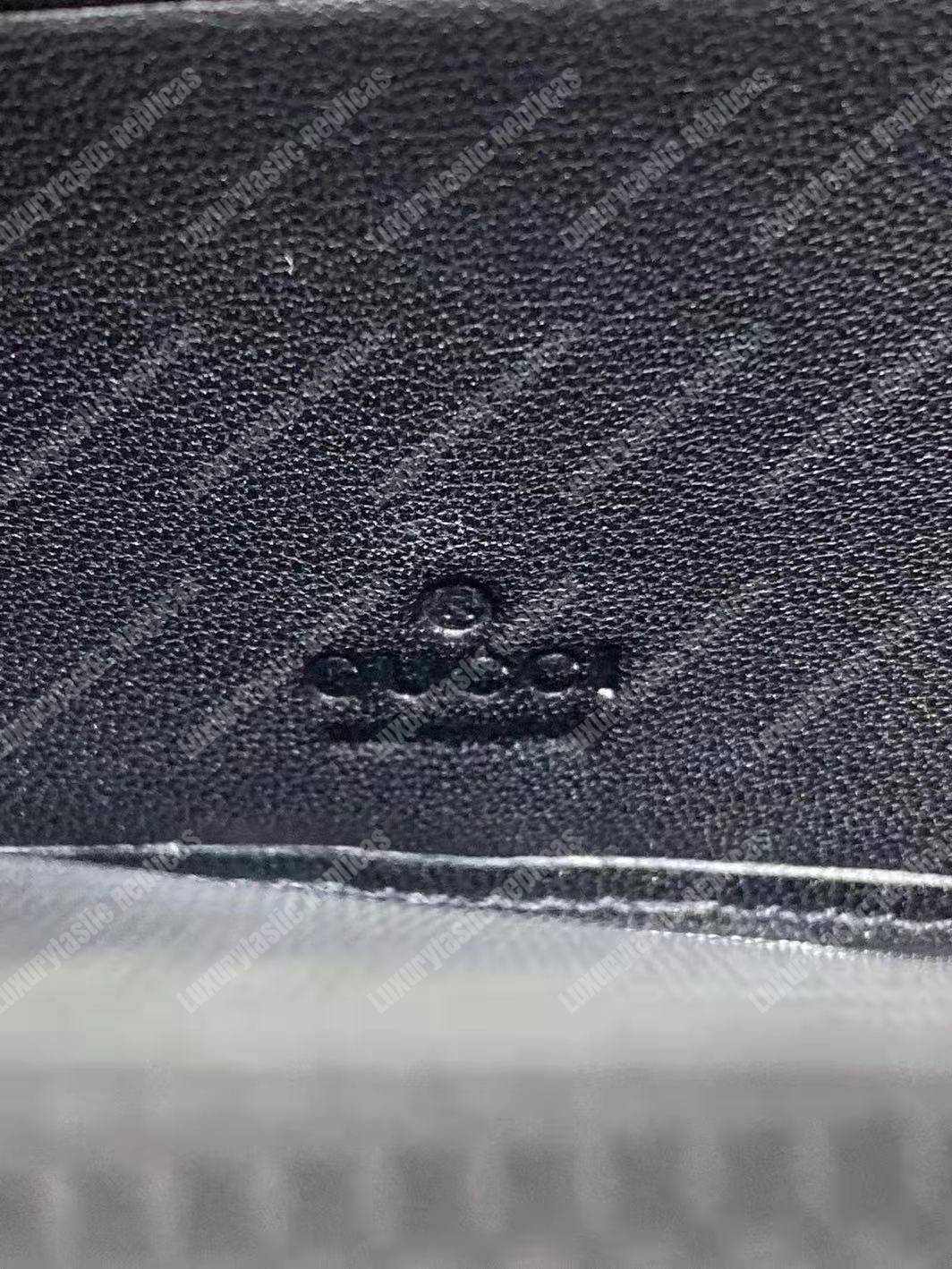 G*u*i gg marmont continental wallet with animal studs black