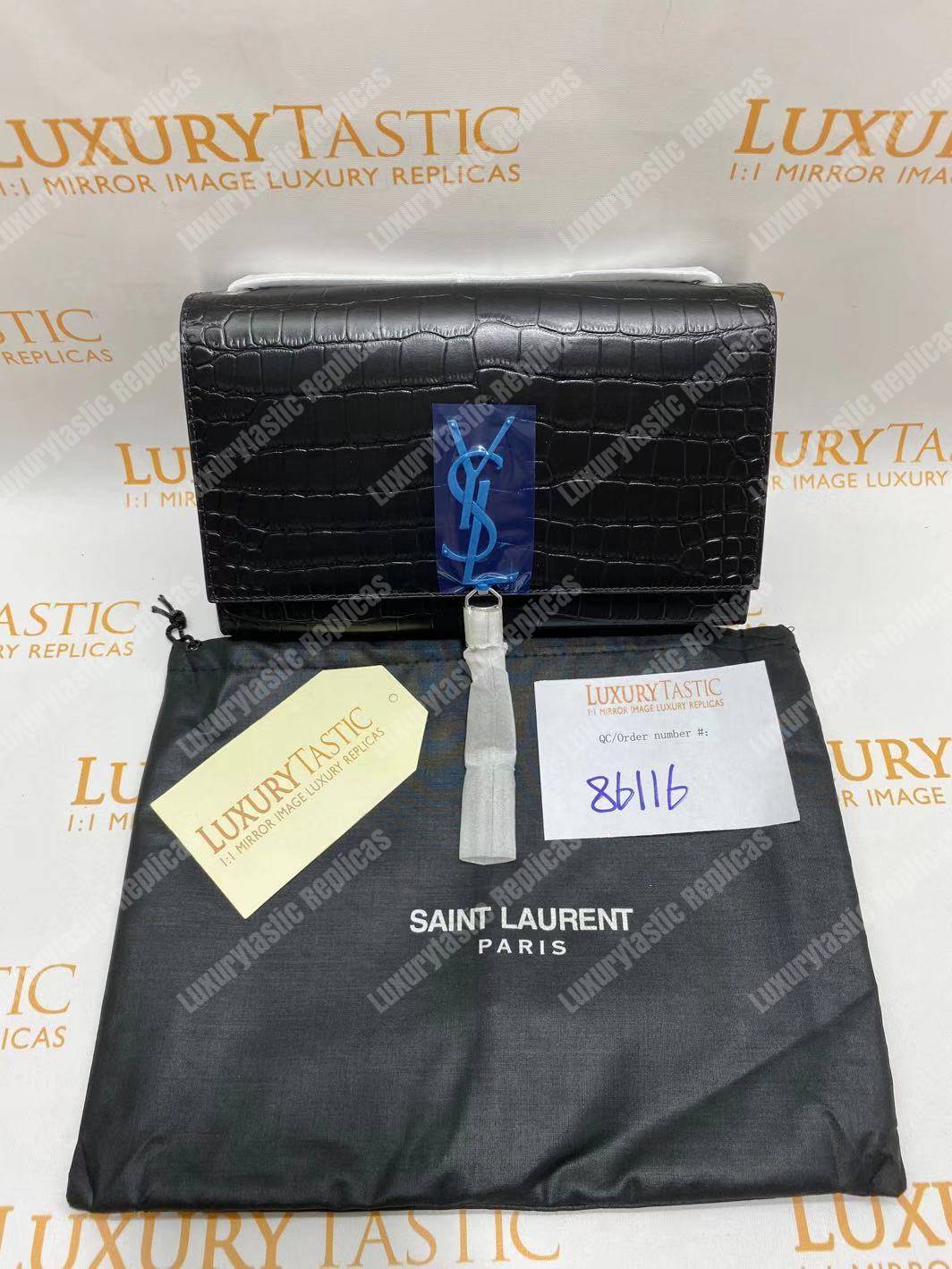 Saint Laurent Kate Chain Wallet With Tassel