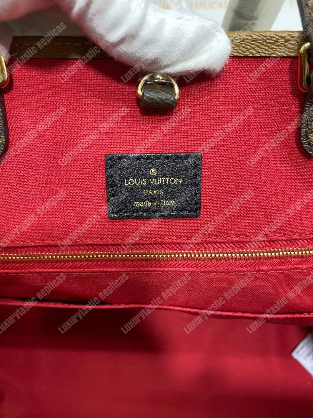 LV Onthego Monogram Canvas & Monogram Reverse Canvas GM