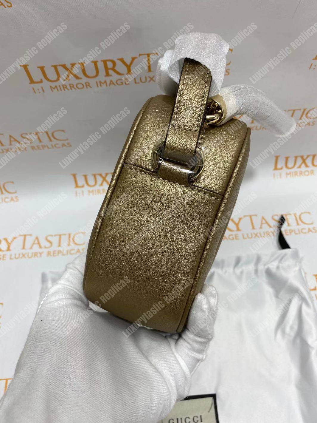 G*u*i soho small leather disco bag champagne