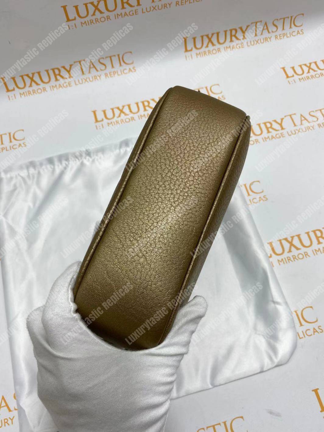 G*u*i soho small leather disco bag champagne