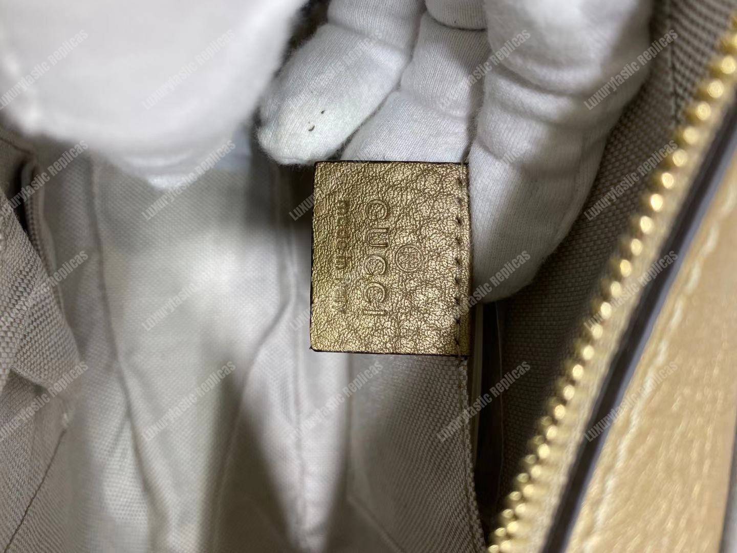 G*u*i soho small leather disco bag champagne