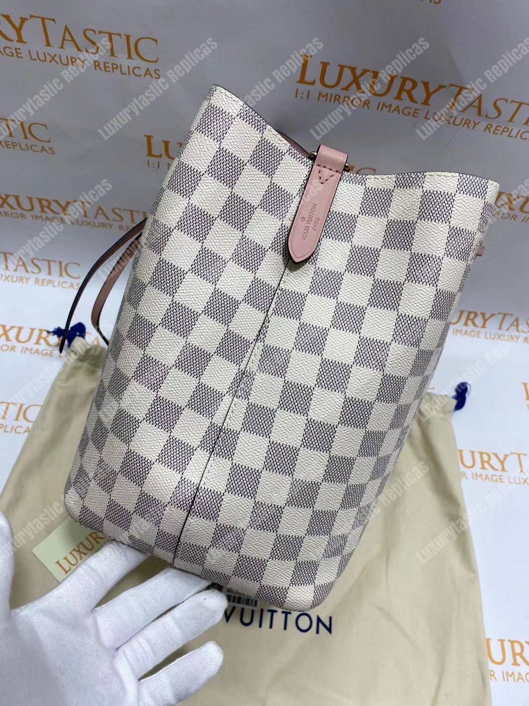LV NéoNoé Damier Azur Canvas Eau de Rose Limited Edition