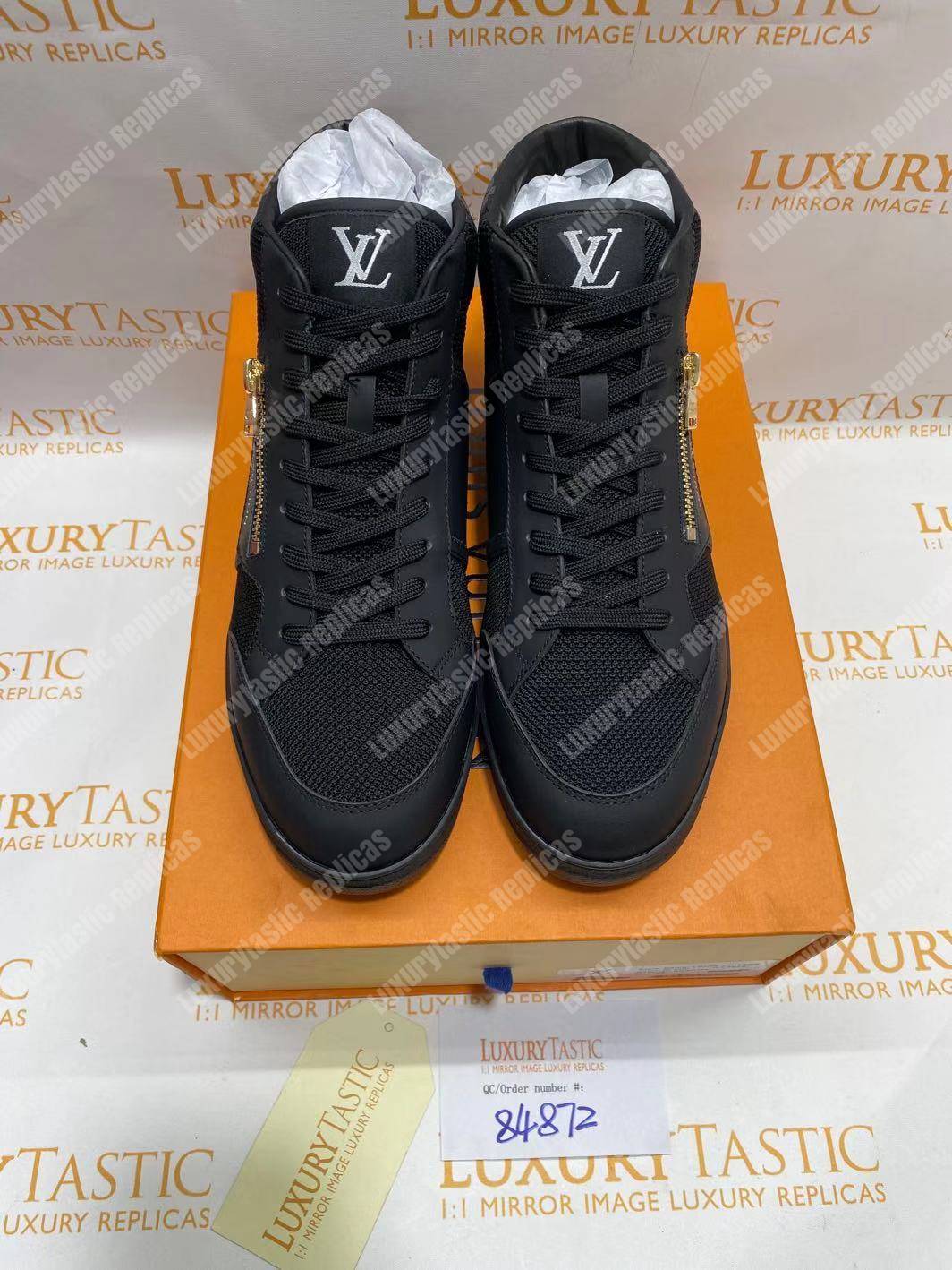 LV Rivoli Zip On The Side Sneaker Boot Black