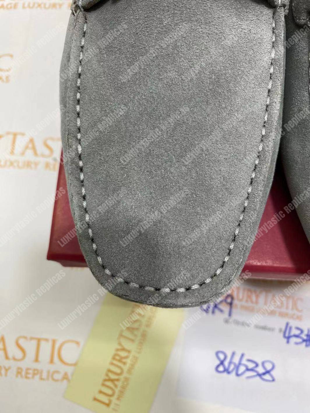 Salvatore Ferragamo Gancini Driving Shoe Gray