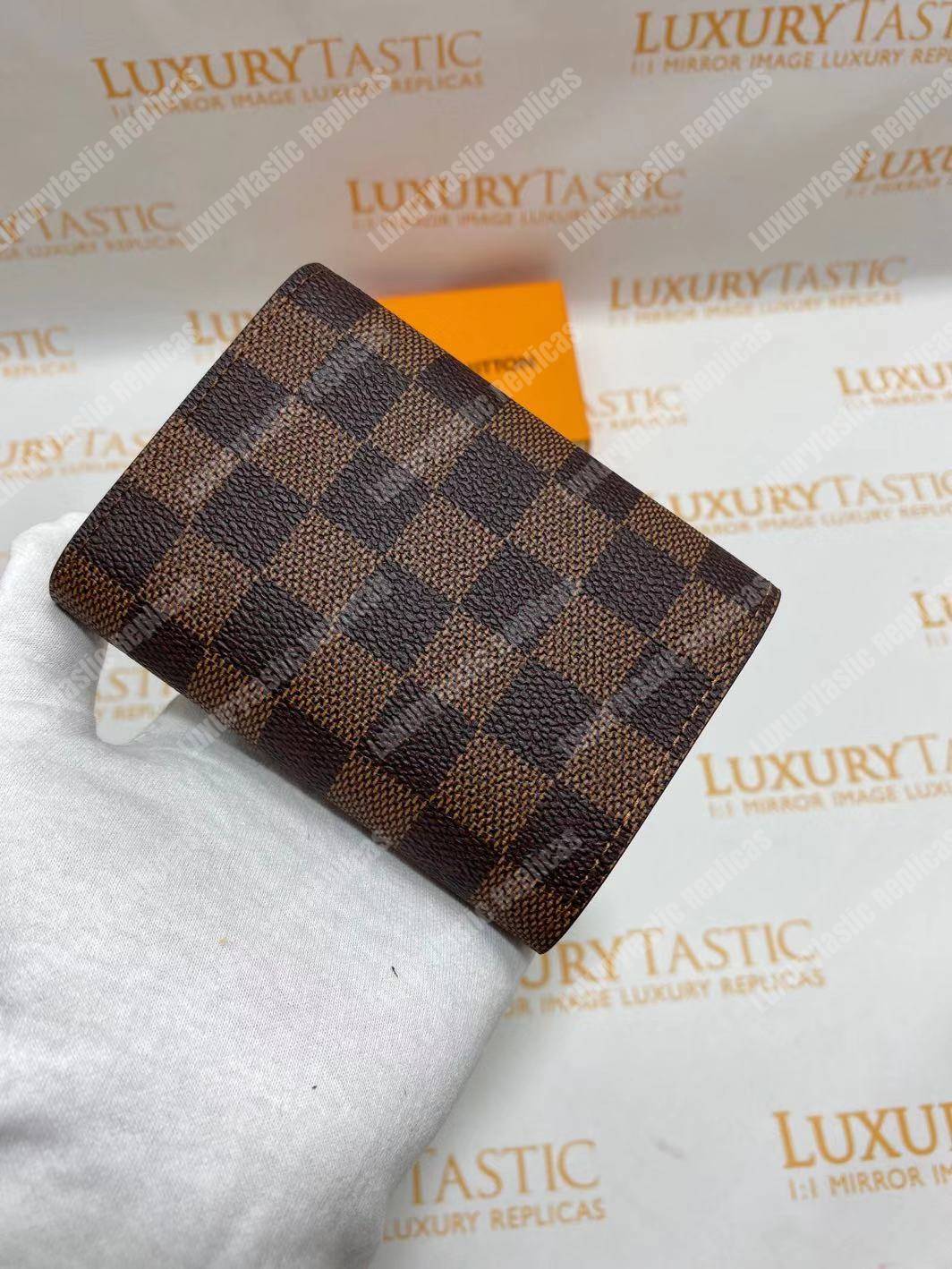 LV Victorine Wallet Damier Ebene Cerise Red