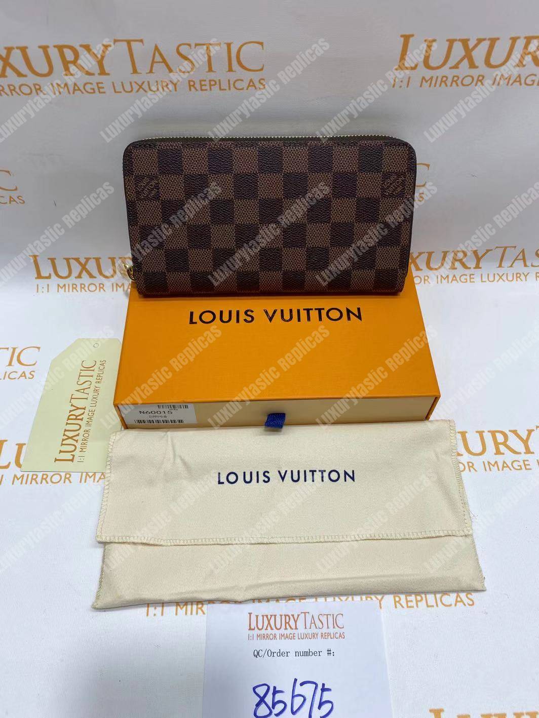 LV Zippy Wallet Damier Ebene Brown