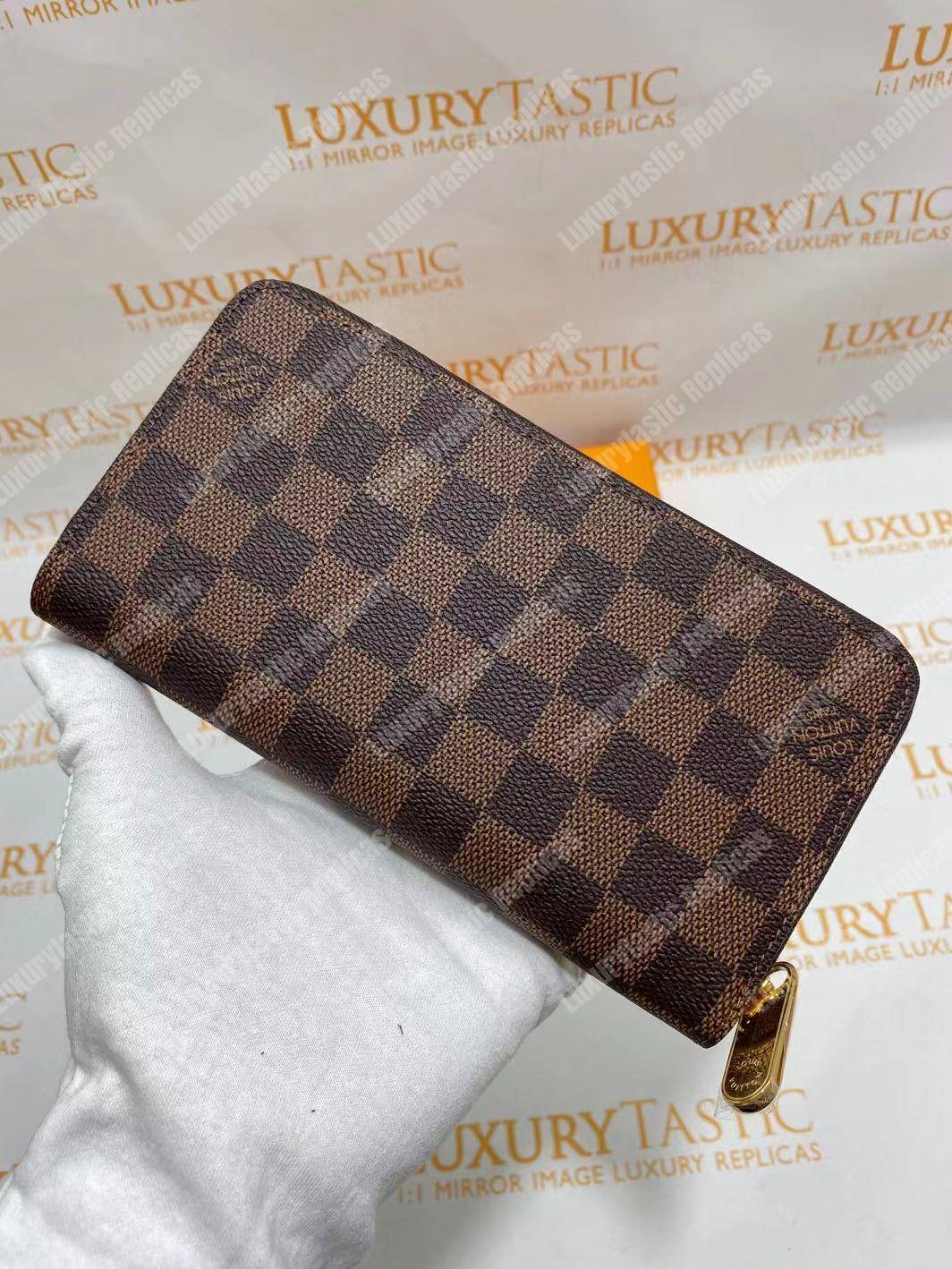 LV Zippy Wallet Damier Ebene Brown