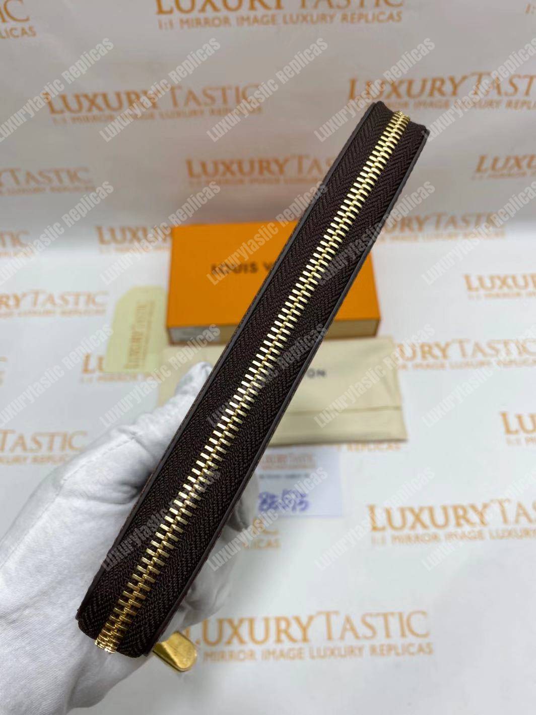 LV Zippy Wallet Damier Ebene Brown