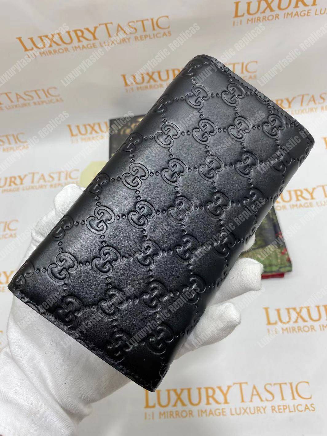 G*u*i gg padlock continental wallet black