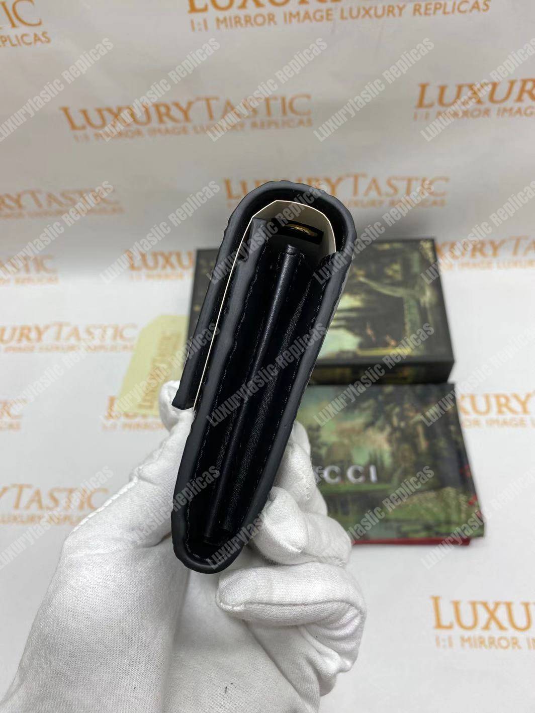 G*u*i gg padlock continental wallet black