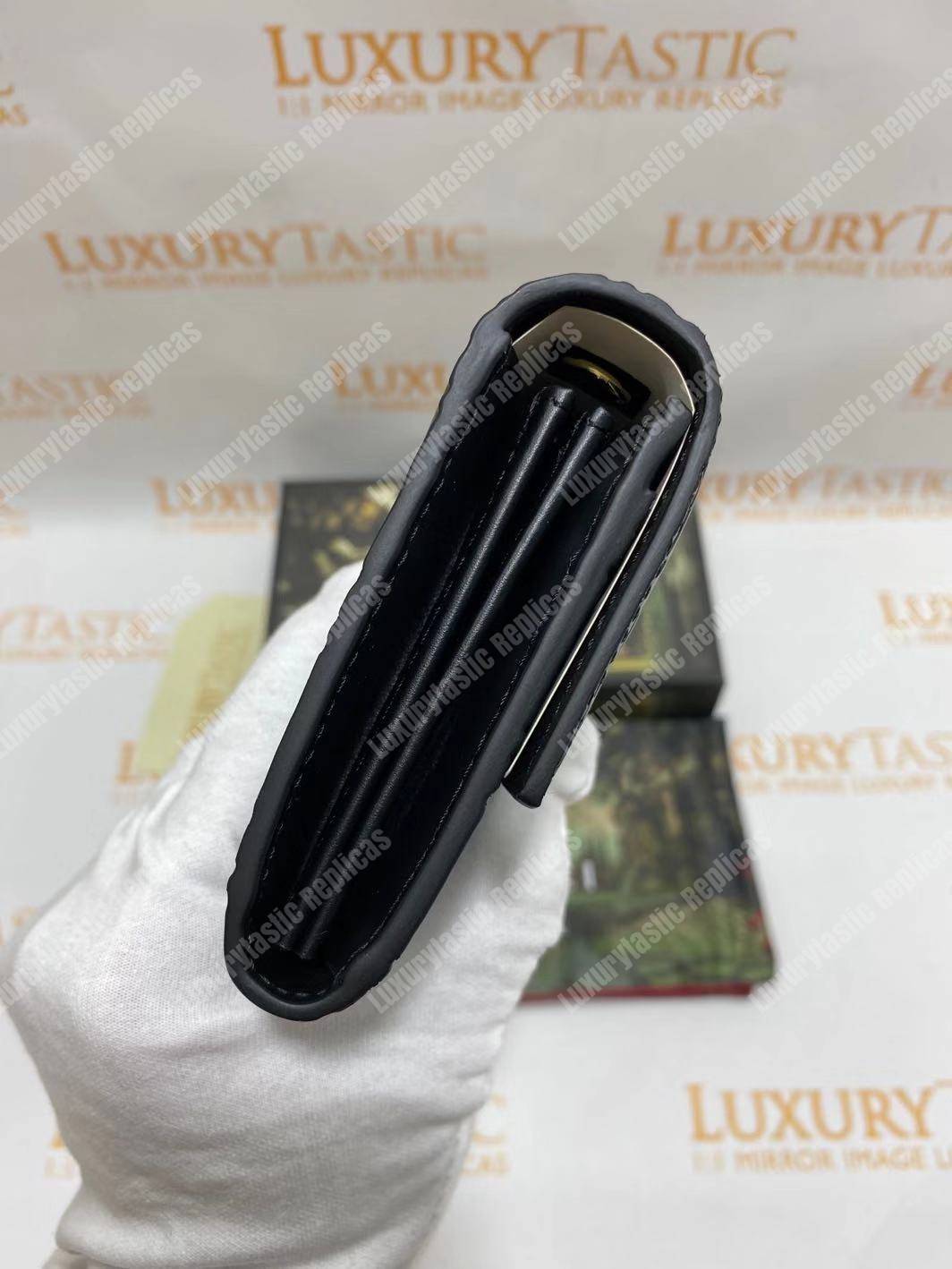 G*u*i gg padlock continental wallet black