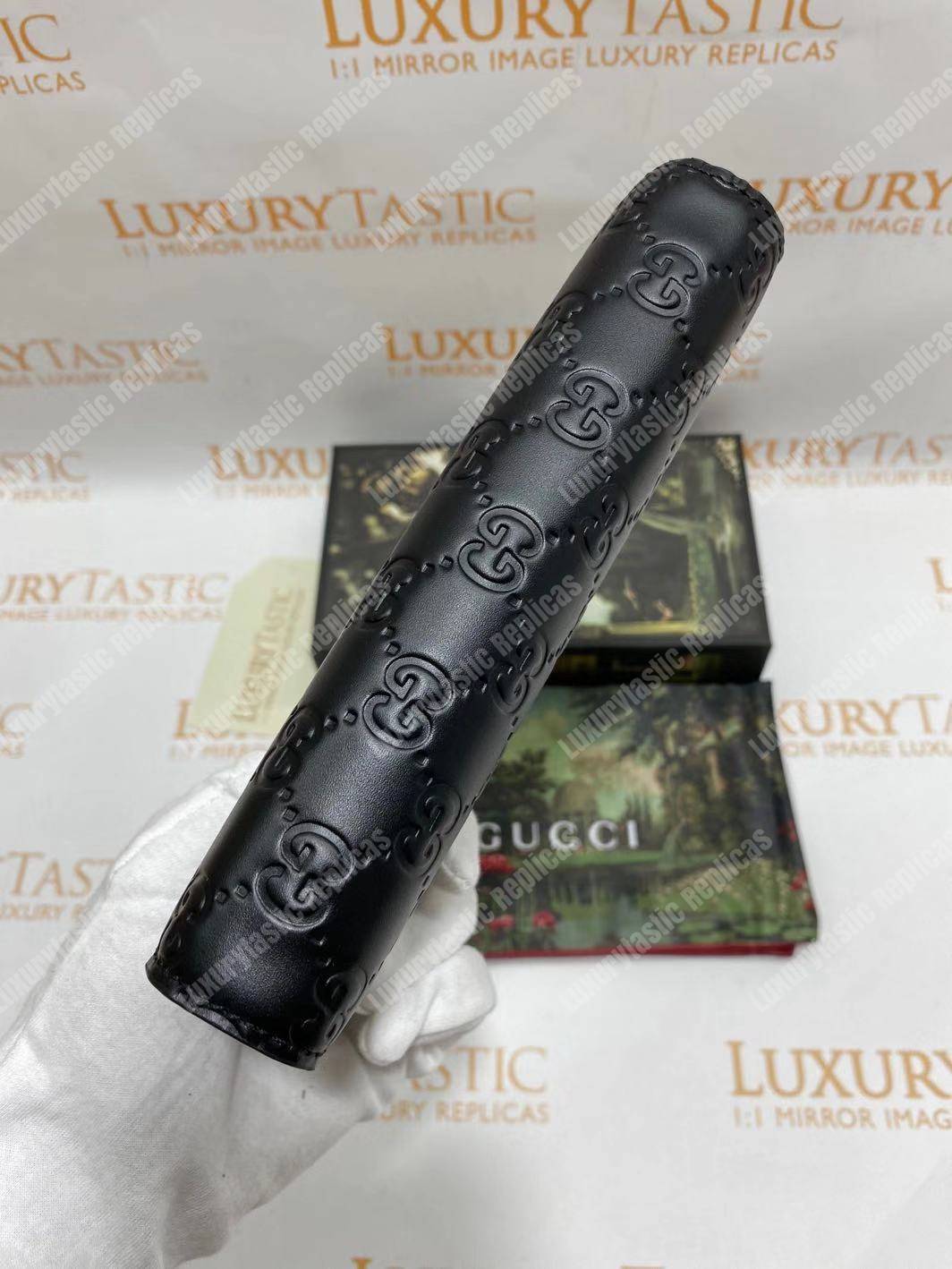 G*u*i gg padlock continental wallet black