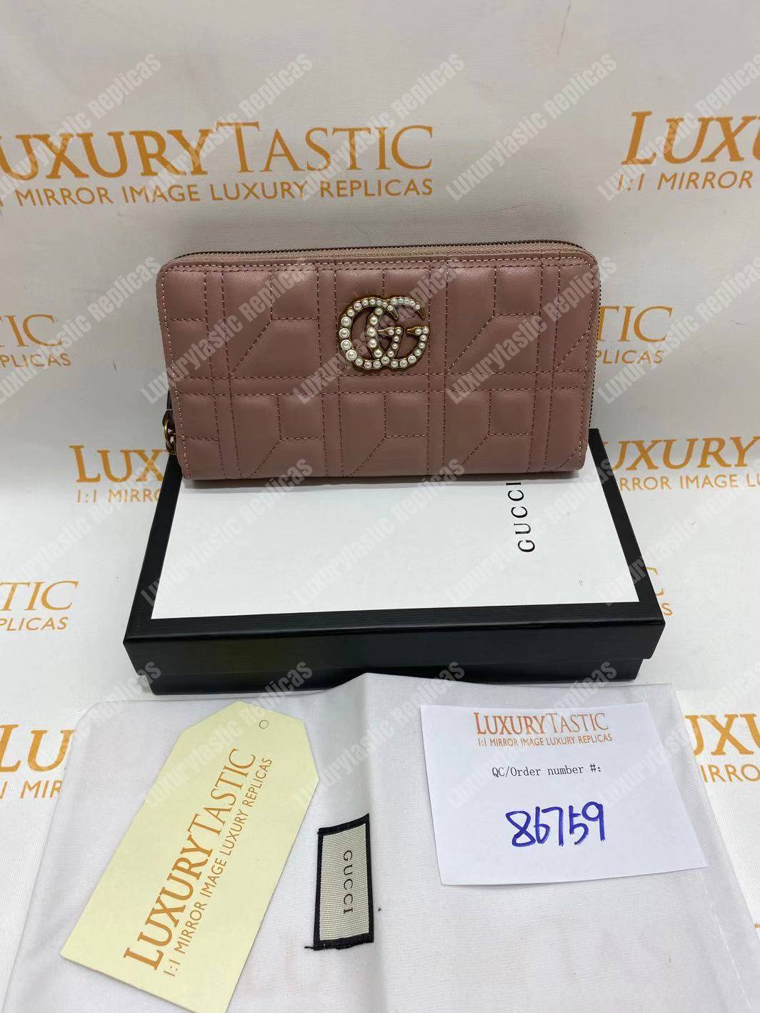 G*u*i gg marmont zip around wallet magnolia