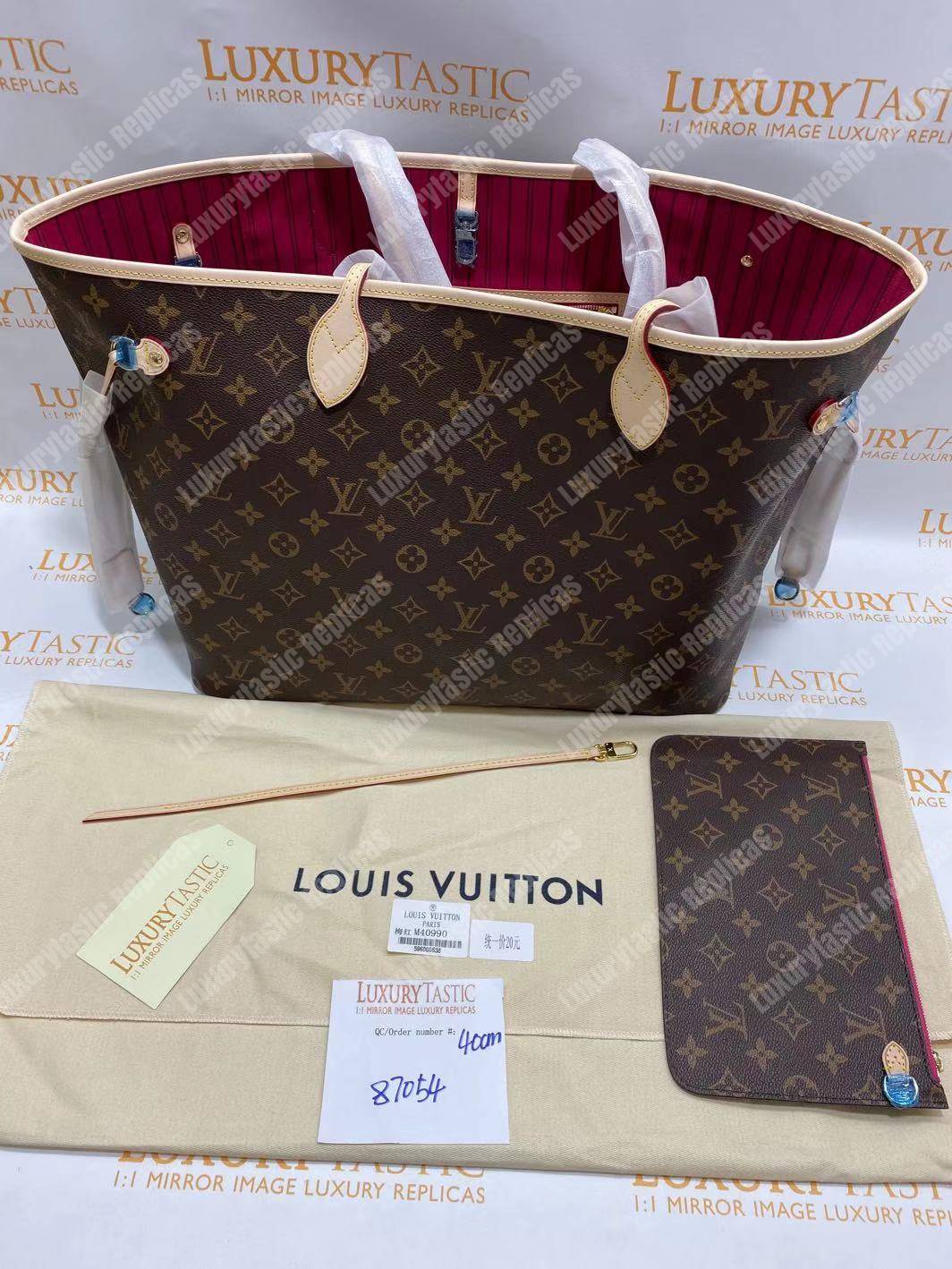 LV Neverfull GM Monogram Pivoine