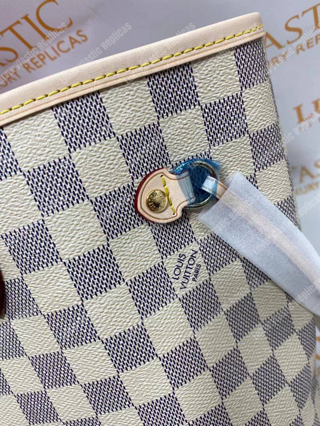 LV Neverfull MM Damier Azur Rose Ballerine