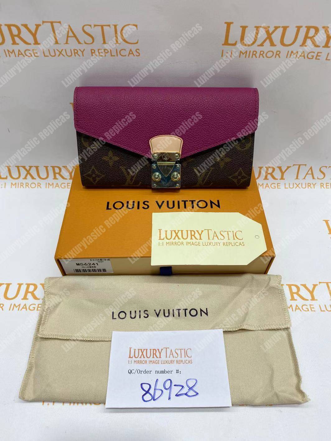LV Pallas Wallet Monogram Canvas Grape