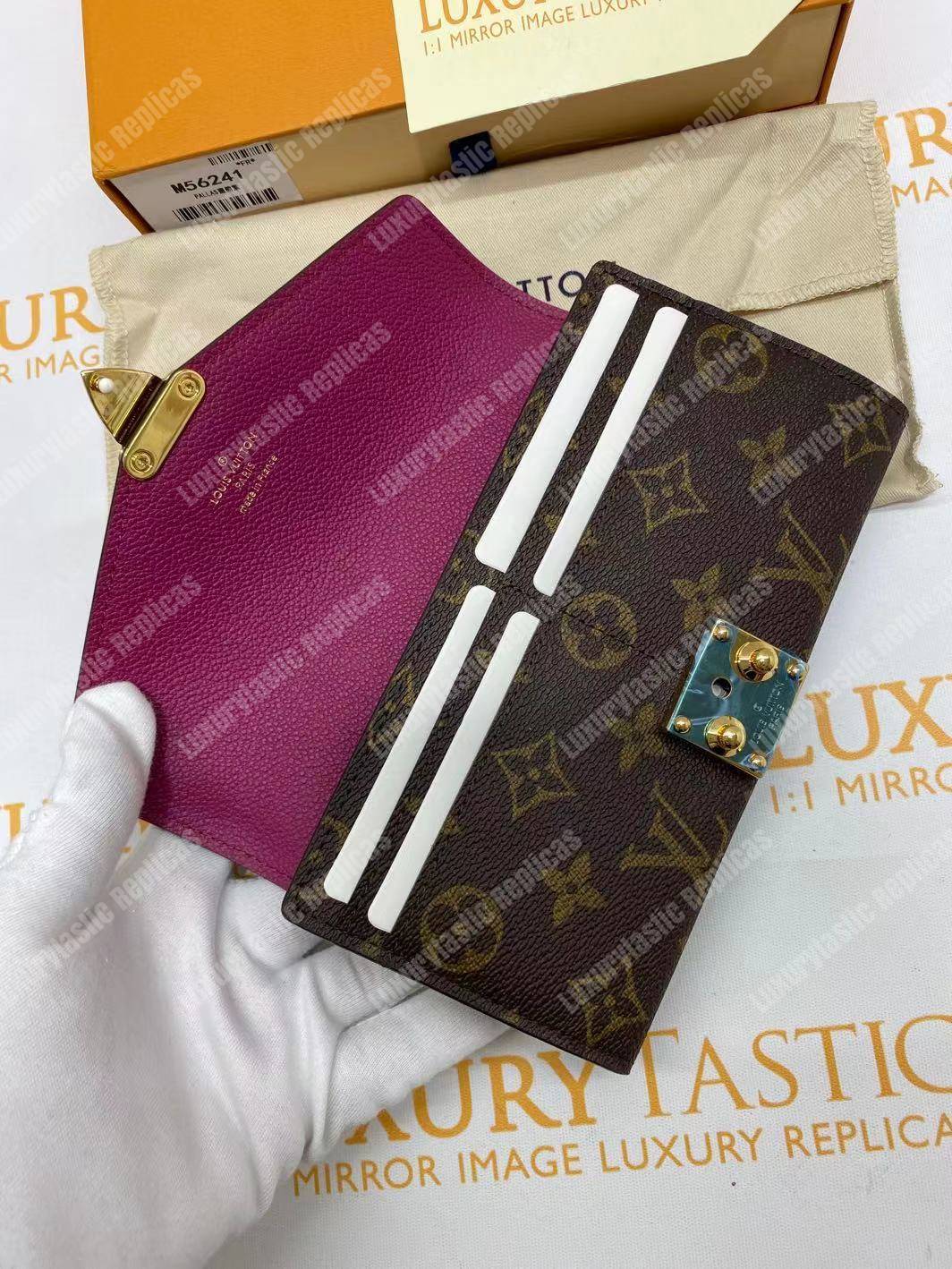 LV Pallas Wallet Monogram Canvas Grape