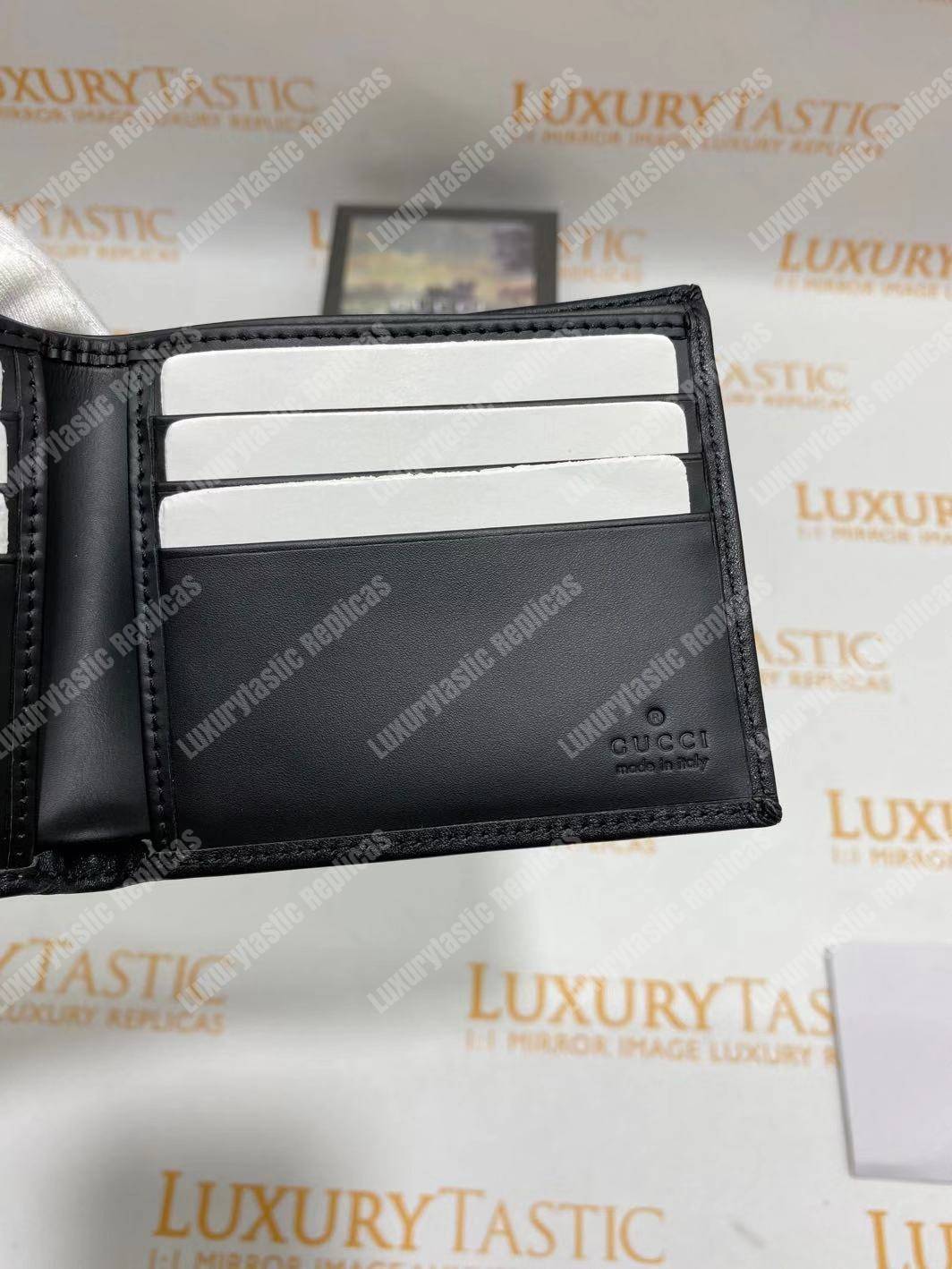 G*u*i G*u*issima web bi-fold wallet black