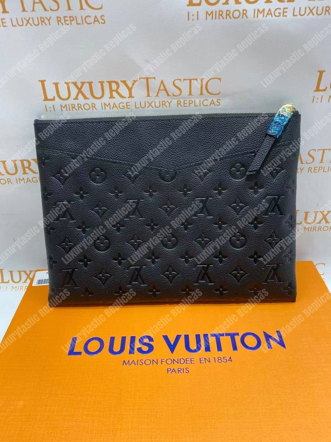 LV Daily Pouch Monogram Empreinte Black