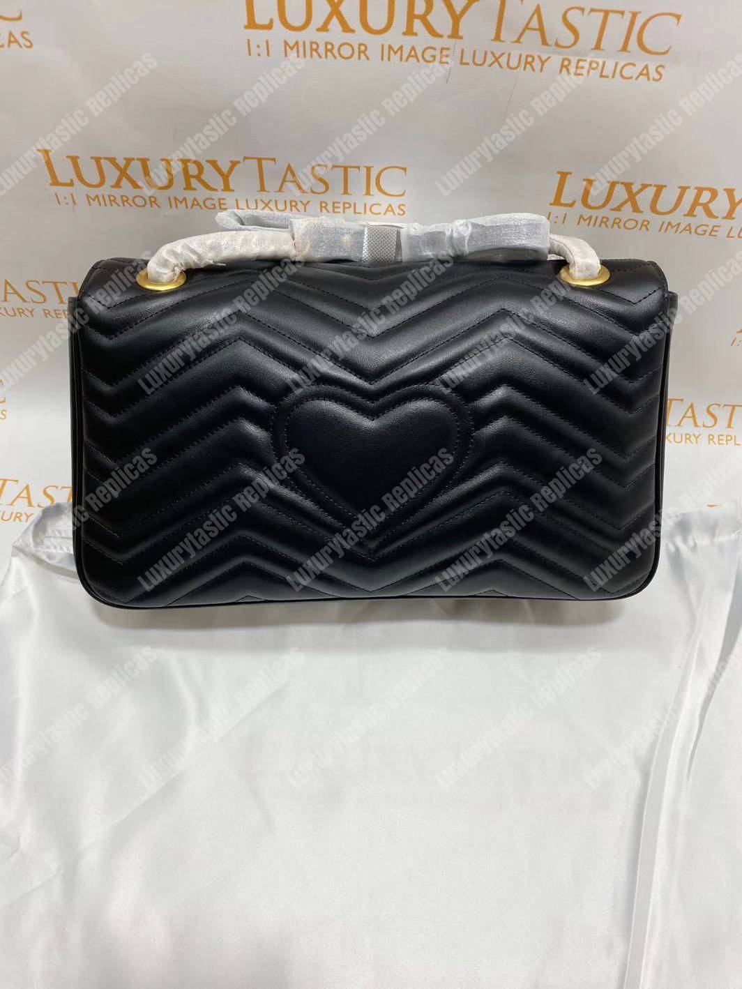 G*u*i gg marmont medium matelasse shoulder bag black