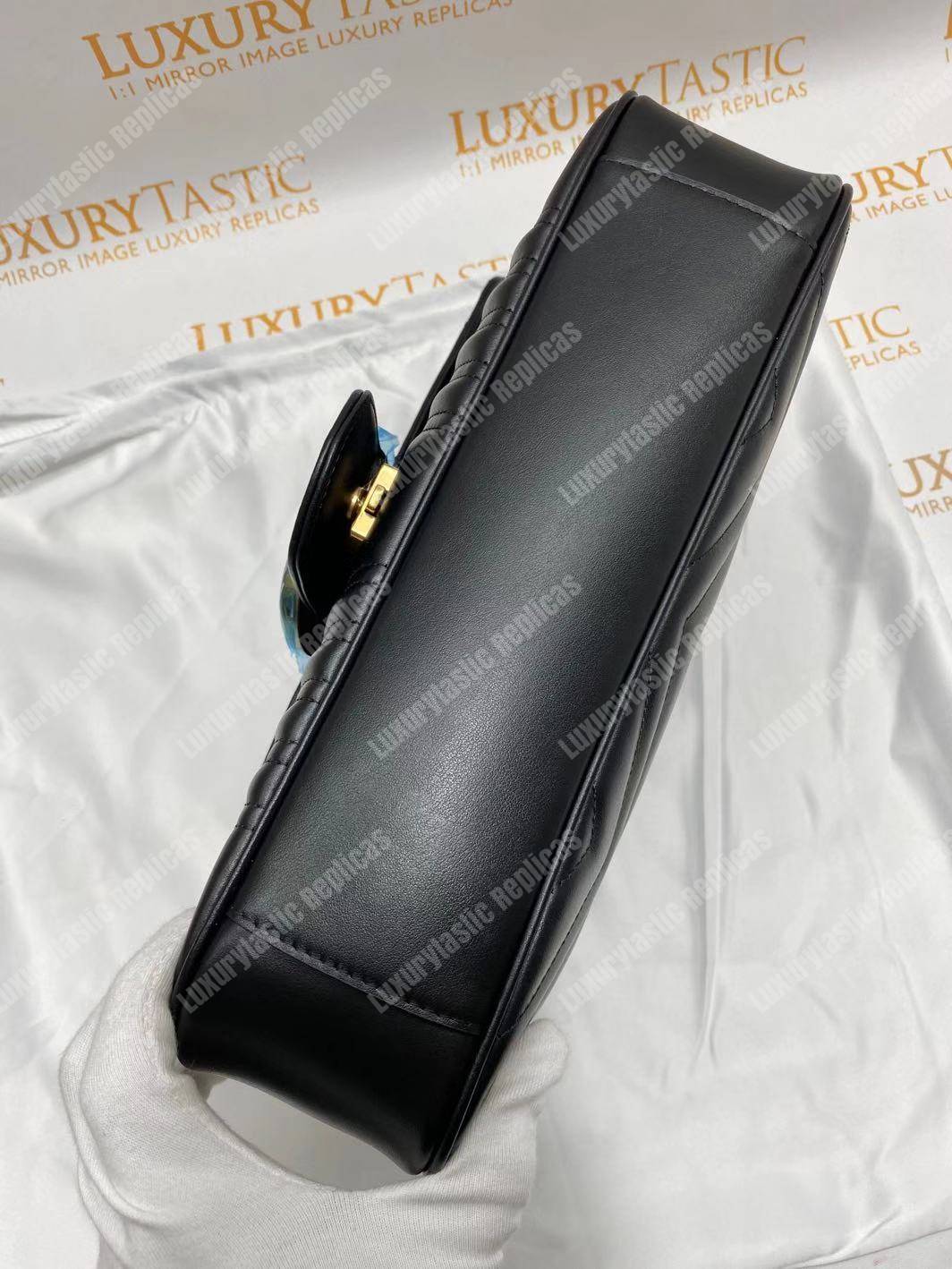 G*u*i gg marmont medium matelasse shoulder bag black