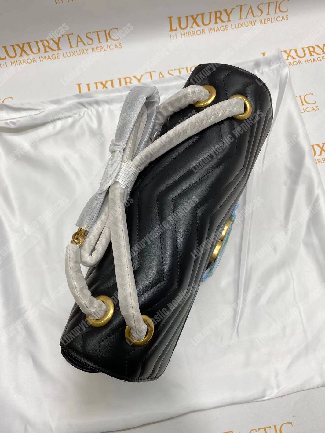 G*u*i gg marmont medium matelasse shoulder bag black