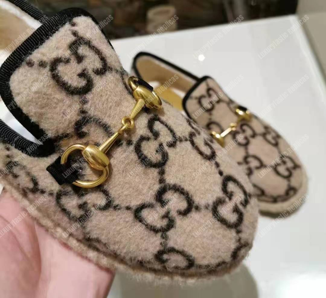 G*u*i women’s gg wool loafer beige