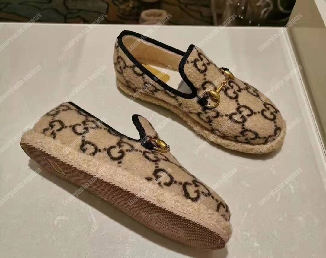 G*u*i women’s gg wool loafer beige