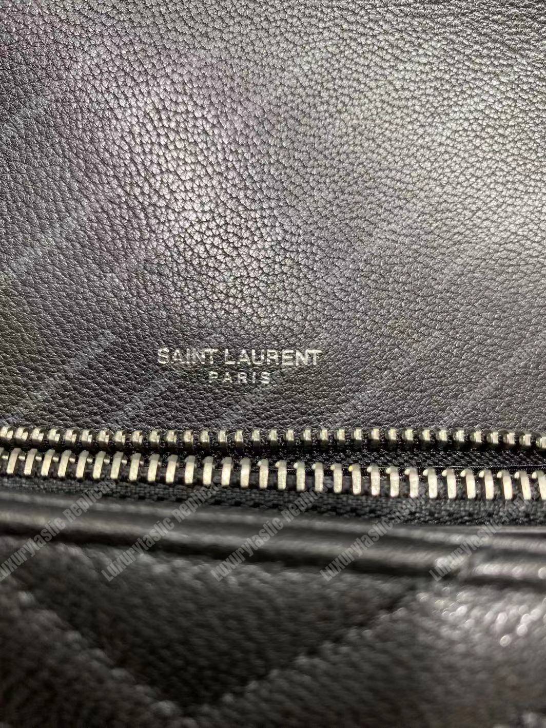 Saint Laurent Classic Medium College Monogram Black Silver-Toned
