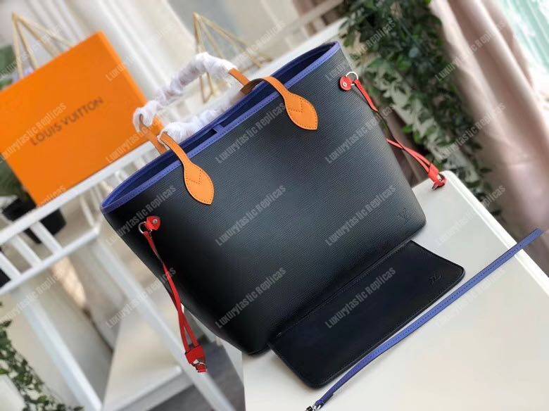LV Neverfull MM Tote Epi Leather Black