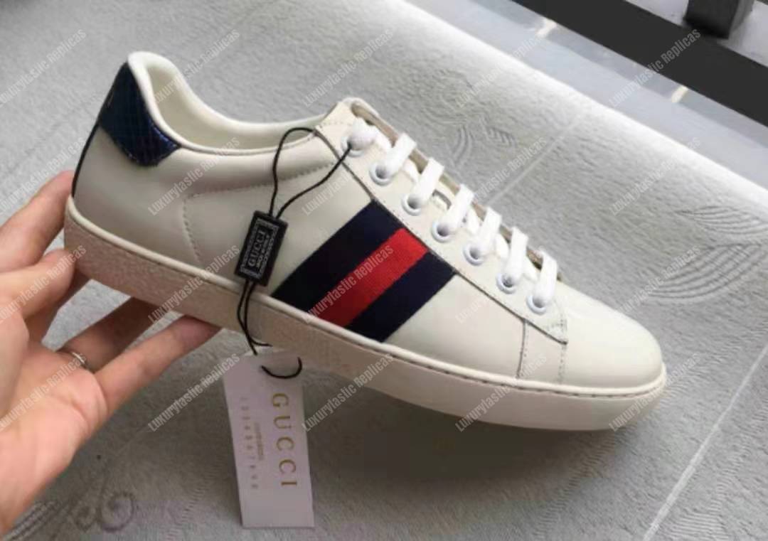 G*u*i ace leather sneaker white