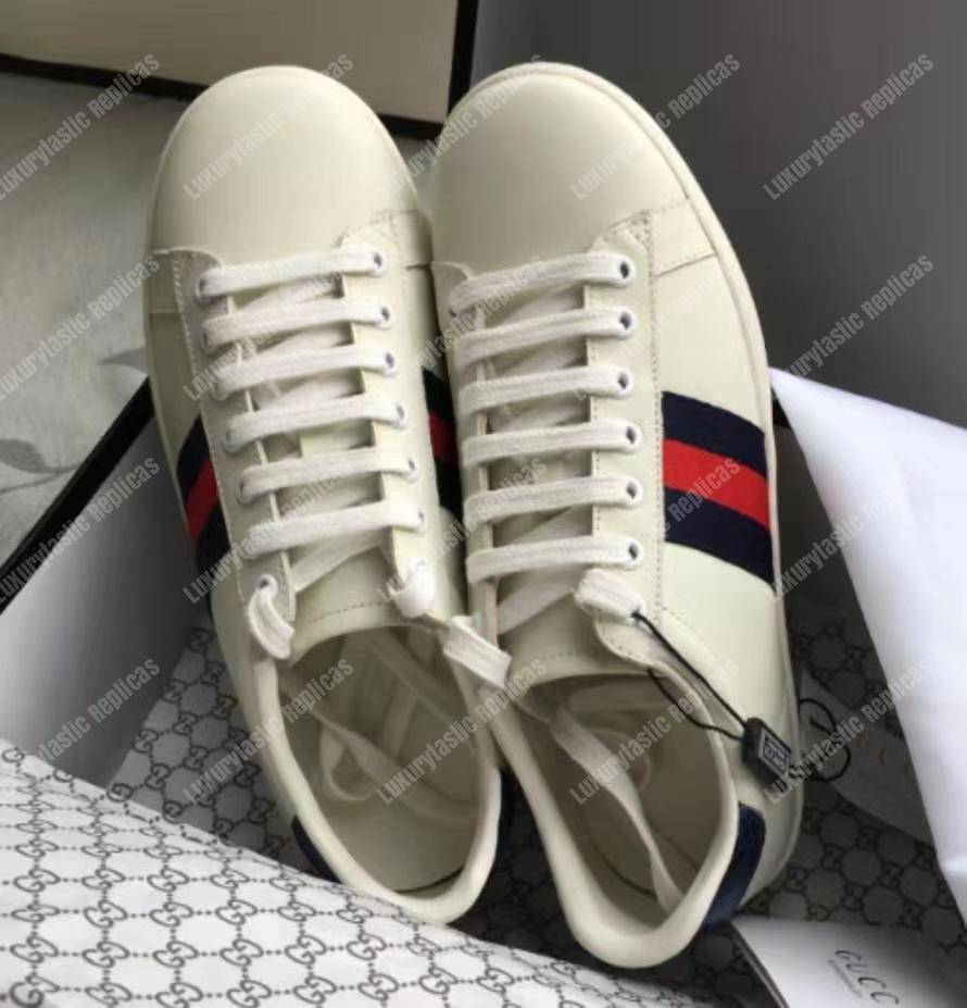 G*u*i ace leather sneaker white