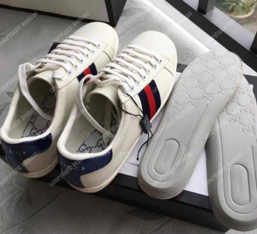 G*u*i ace leather sneaker white