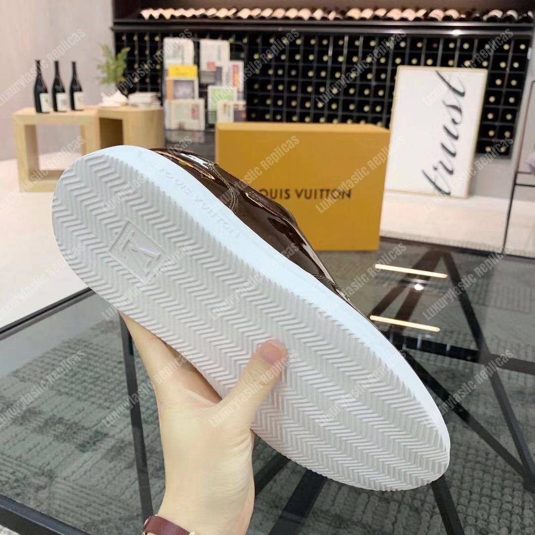 LV Beverly Hills Sneaker Glazed Leather Moka