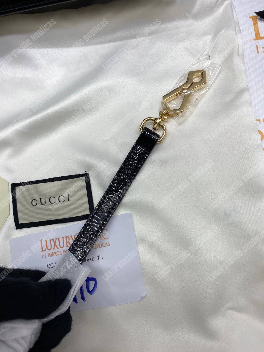 G*u*i sylvie velvet small shoulder bag black