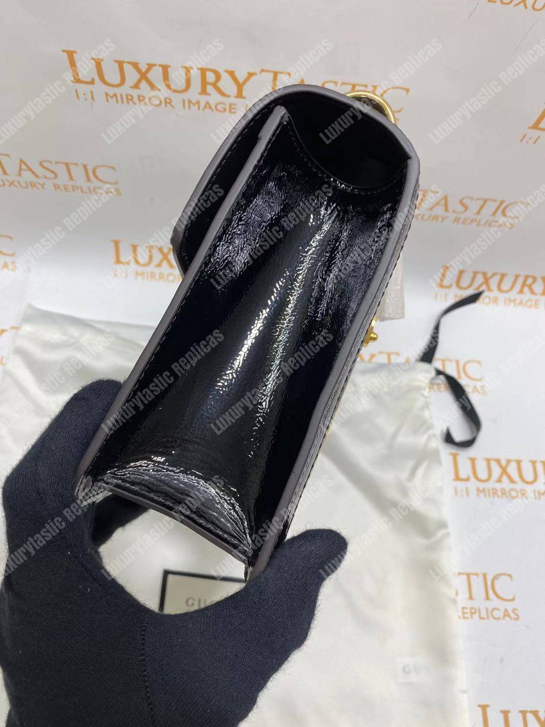 G*u*i sylvie velvet small shoulder bag black