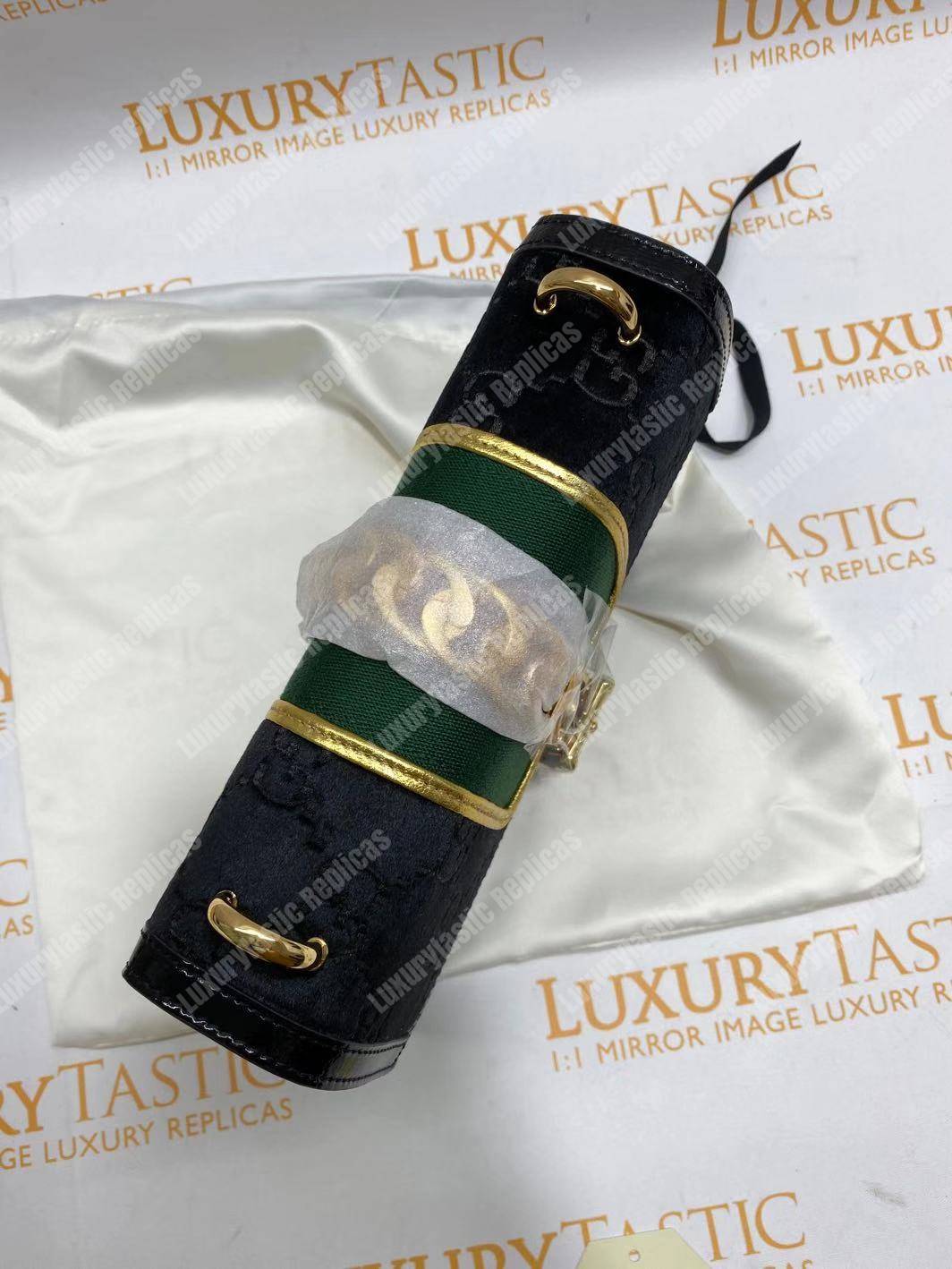 G*u*i sylvie velvet small shoulder bag black