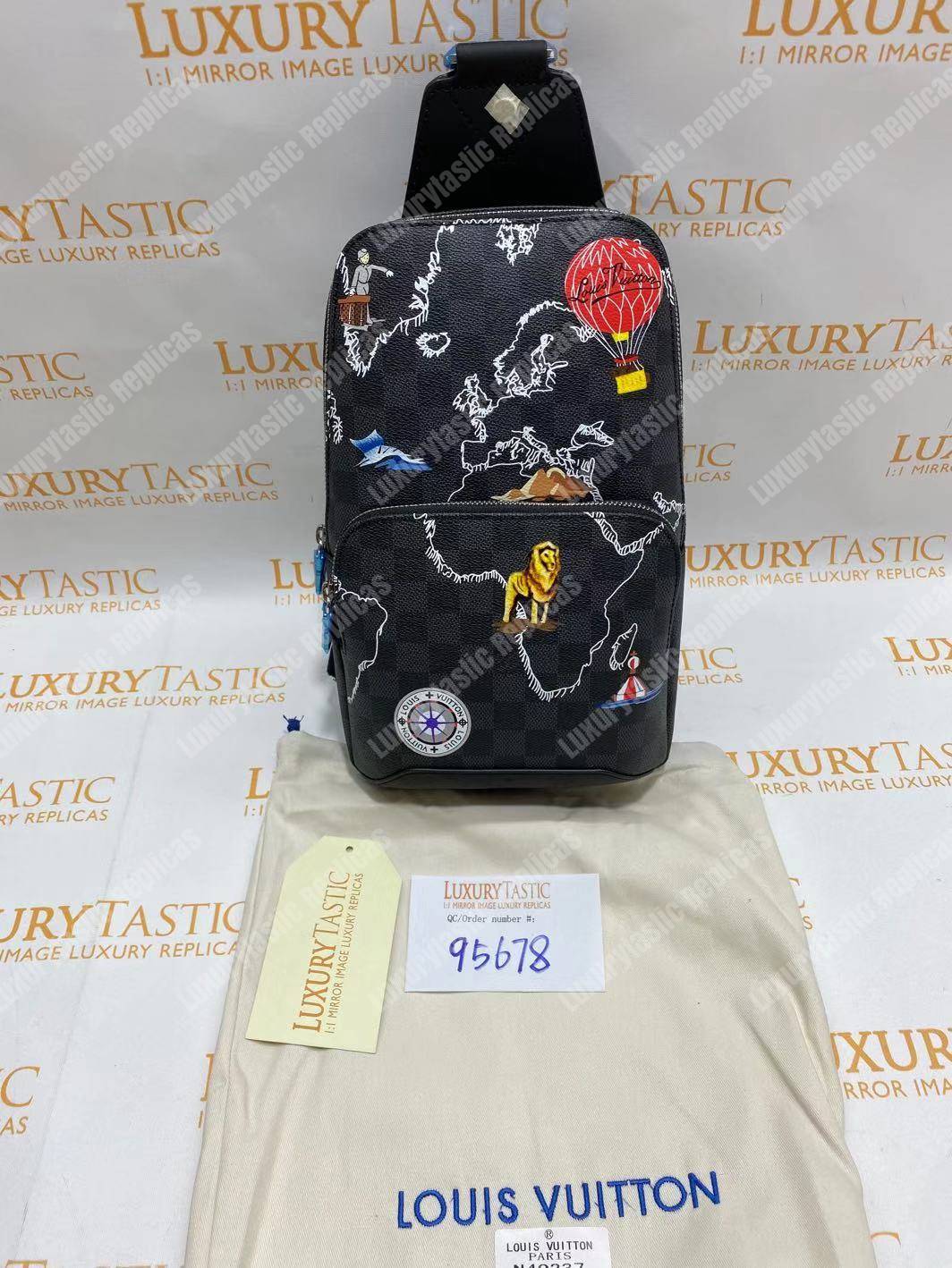LV Avenue Sling Bag Damier Graphite Maps of the Renaissance