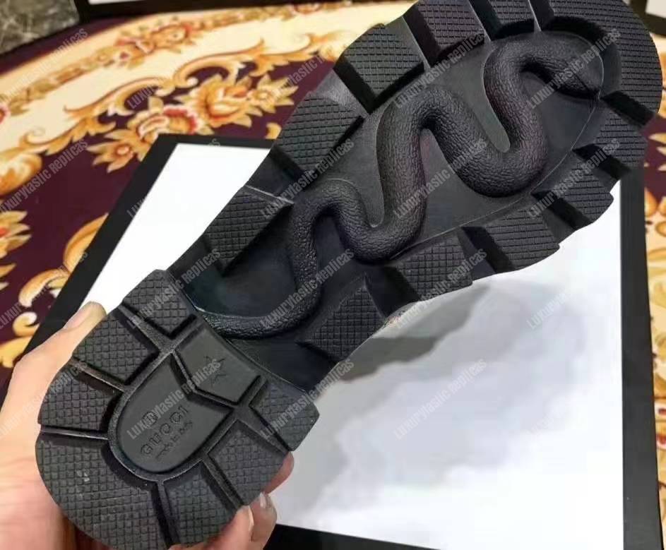 G*u*i leather ankle boot with sylvie web