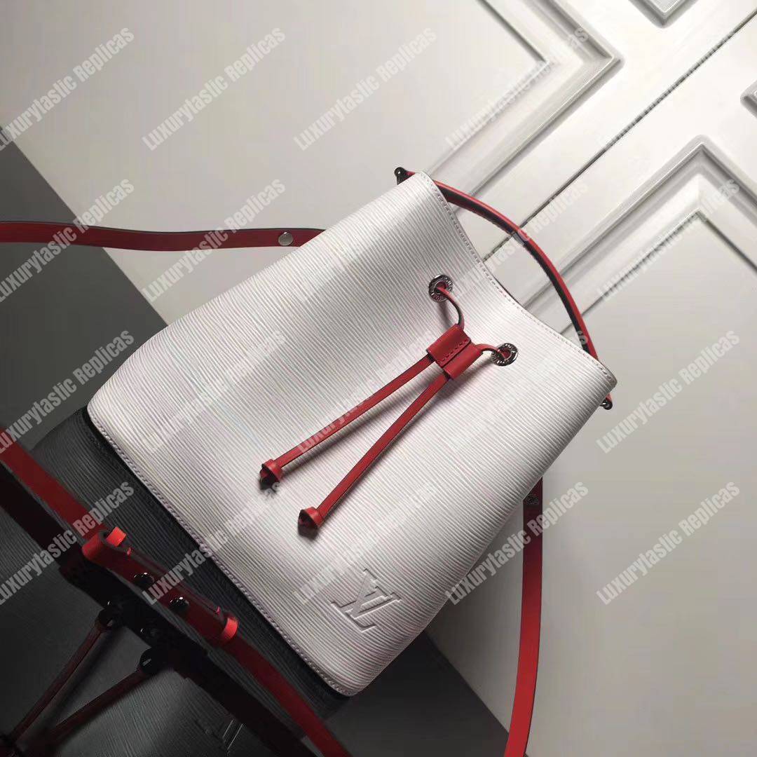 LV NéoNoé Bag Epi Leather White/Black