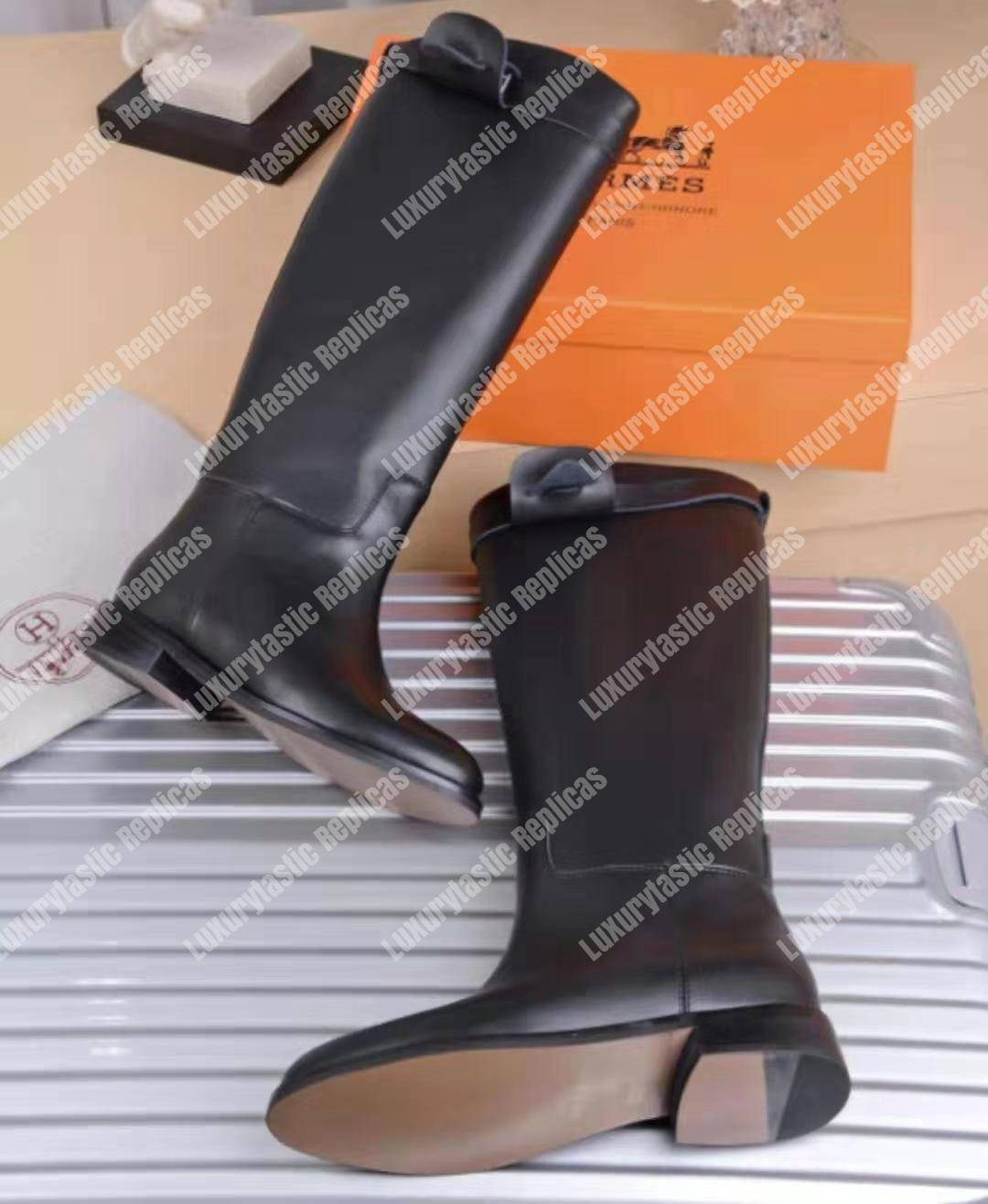 H**mes jumping boot black