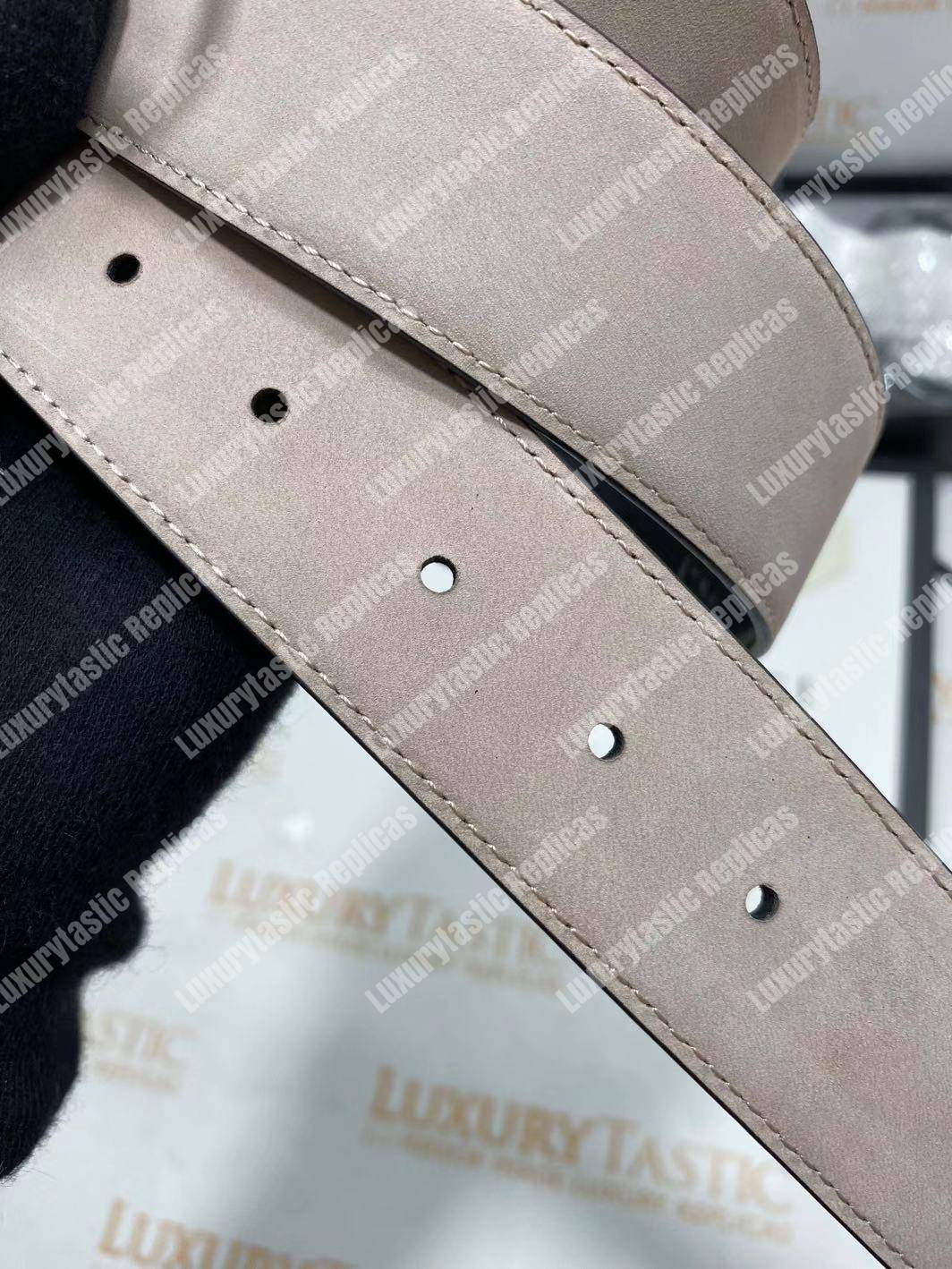 G*u*i signature leather belt black