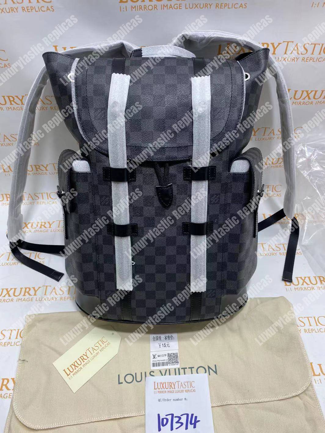 LV Christopher Backpack PM Damier Graphite