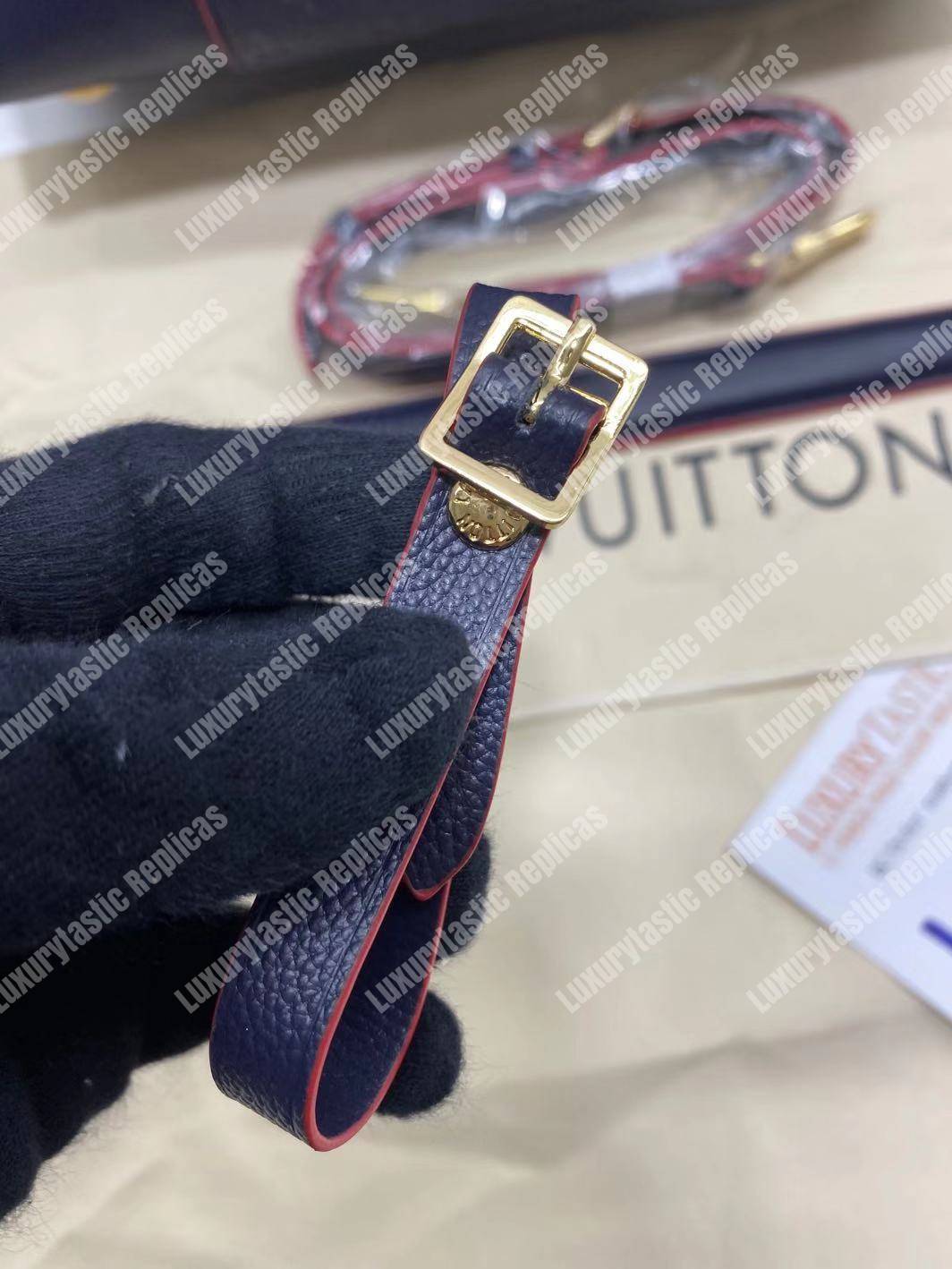 LV Melie Designer Monogram Leather Marine Rouge