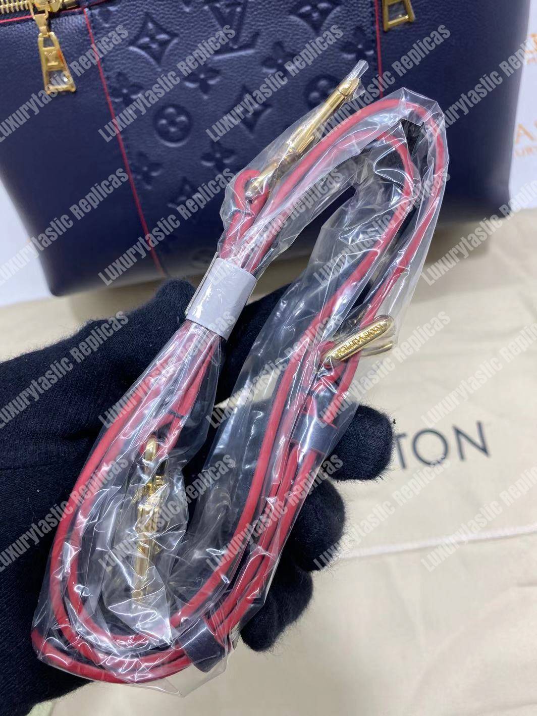 LV Melie Designer Monogram Leather Marine Rouge