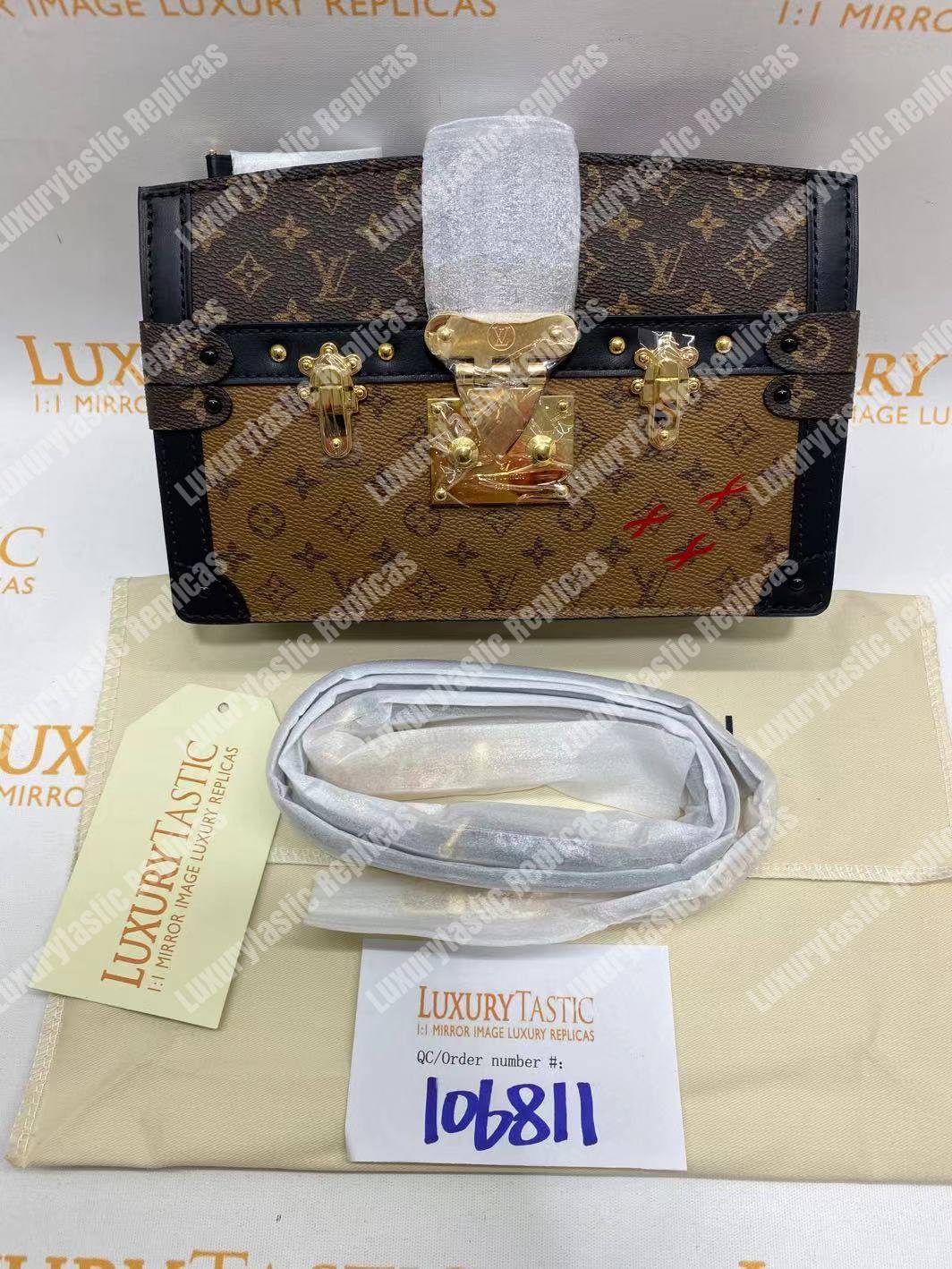 LV Trunk Clutch Monogram Reverse Canvas