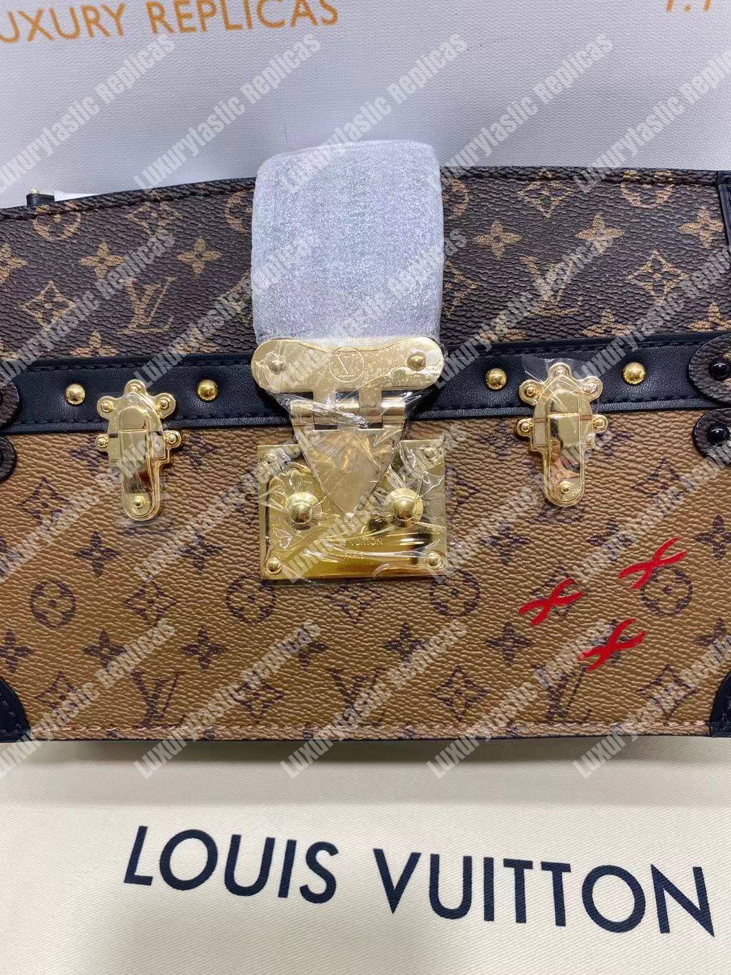 LV Trunk Clutch Monogram Reverse Canvas